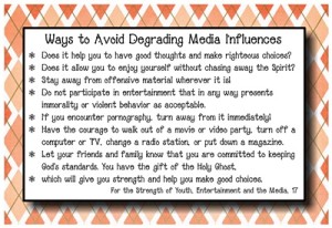 Lesson 33 Avoiding Degrading Media Influences sm